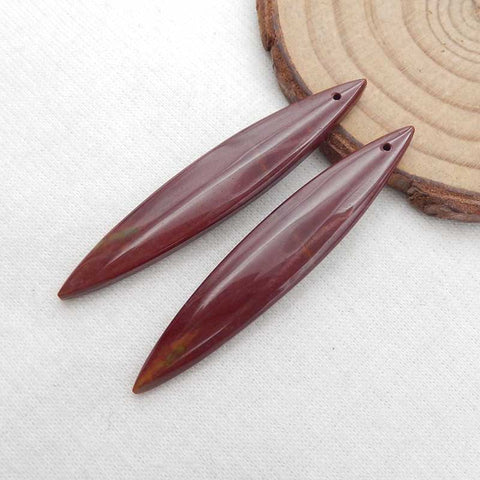 Natural Mookaite Jasper Earring Beads 50x9x4mm, 5.8g