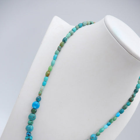 Natural Turquoise Gemstone Necklace, Jewelry Necklace, 1 Strand, 18 inch, 16.8g