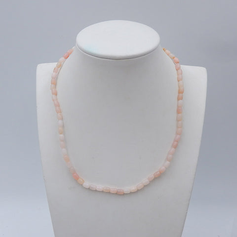 Chaîne de perles d'opale rose, collier de bijoux