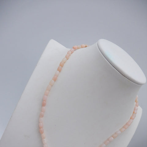 Chaîne de perles d'opale rose, collier de bijoux