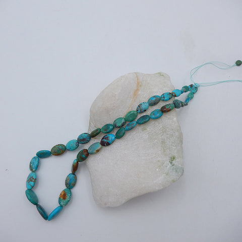 Natural Turquoise Gemstone Necklace, Jewelry Necklace, Adjustable Necklace, 1 Strand, 18-24 inch, 27g