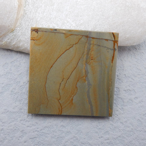 Natural Picasso Jasper Cabochon 40x40x5mm, 20.9g