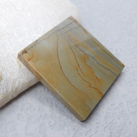 Natural Picasso Jasper Cabochon 40x40x5mm, 20.9g