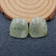 Natural Prehnite Earring Beads 19x17x4mm, 5.6g