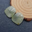 Natural Prehnite Earring Beads 19x17x4mm, 5.6g