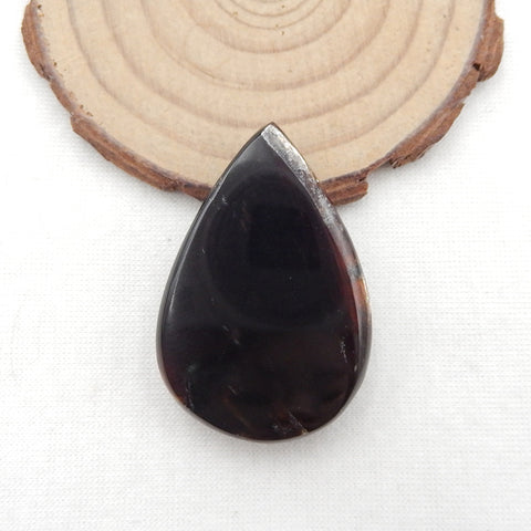 Cabochon de pierres précieuses en forme de larme Wurtzite naturelle (peut percer un trou). Perle pour fabricant de bijoux. 40X28X10mm, 17.6g