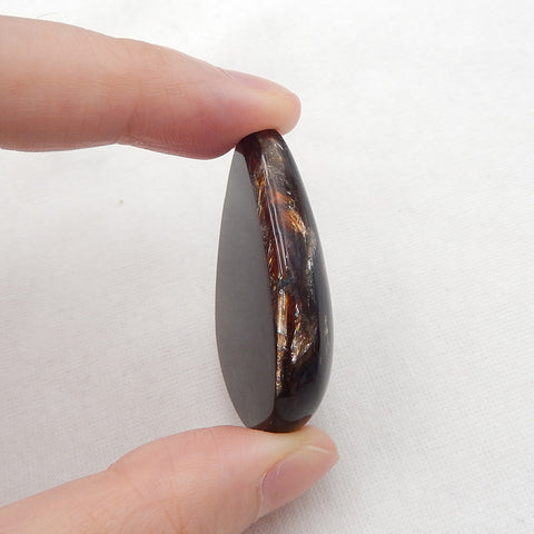 Cabochon de pierres précieuses en forme de larme Wurtzite naturelle (peut percer un trou). Perle pour fabricant de bijoux. 40X28X10mm, 17.6g