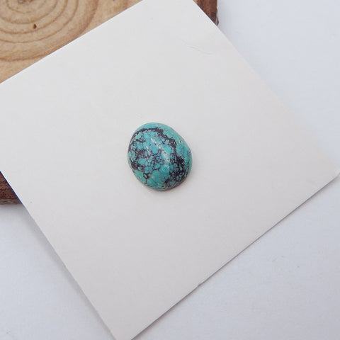 Cabochon de pierre gemme exquise turquoise naturelle, 10x9x4 mm, 0,6 g