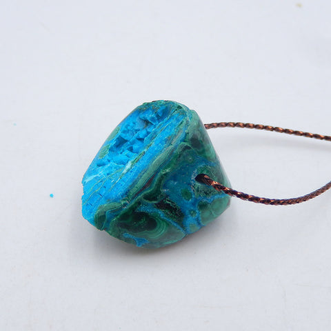 Natural Malachite Pendant Bead 20x16x18mm, 8.3g