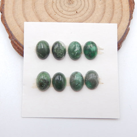 10 PCS Natural Turquoise Cabochons 8X6X3mm, 2.1g