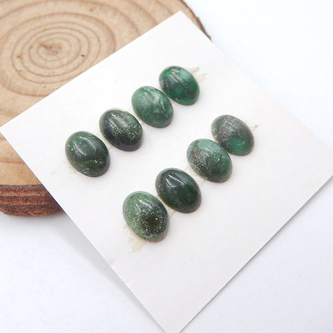 10 PCS Natural Turquoise Cabochons 8X6X3mm, 2.1g