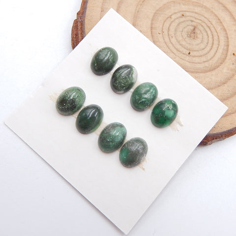 10 PCS Natural Turquoise Cabochons 8X6X3mm, 2.1g