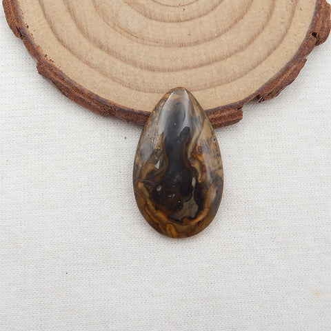 Natural Biggs Jasper Cabochon 29x18x5mm, 3.8g