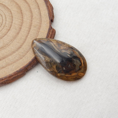 Natural Biggs Jasper Cabochon 29x18x5mm, 3.8g