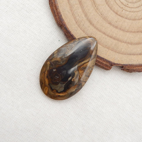 Natural Biggs Jasper Cabochon 29x18x5mm, 3.8g