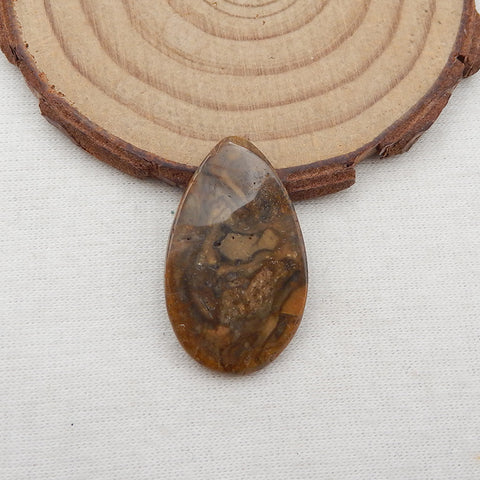 Natural Biggs Jasper Cabochon 29x18x5mm, 3.8g