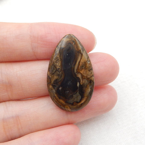 Natural Biggs Jasper Cabochon 29x18x5mm, 3.8g