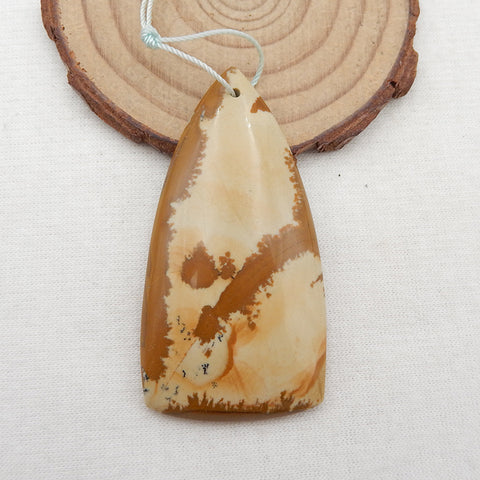 Pierre pendentif en pierre naturelle US Biggs Picture Jasper, 58 x 30 x 7 mm, 17,5 g