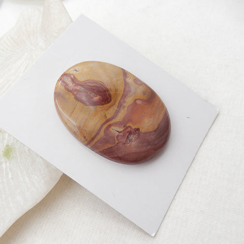 Cabochon de pierres précieuses ovales en jaspe naturel US Biggs Picture, 43 x 32 x 5 mm, 12,8 g