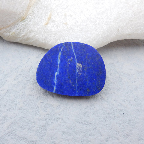 Intarsia of Blue Opal And Lapis Lazuli Cabochon 28x21x7mm, 7.0g