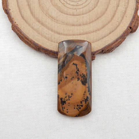 Natural Biggs Jasper Cabochon 35x15x4mm, 4.8g