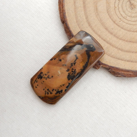 Natural Biggs Jasper Cabochon 35x15x4mm, 4.8g