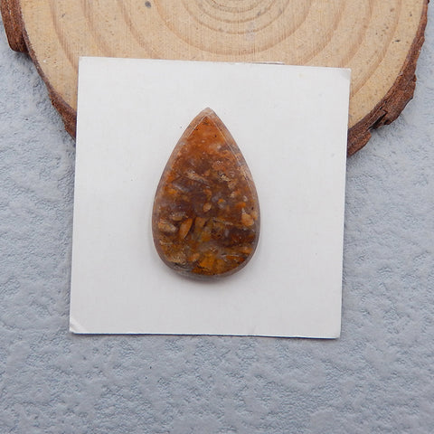 Natural Ocean Jasper Cabochon 25x15x4mm, 2.3g