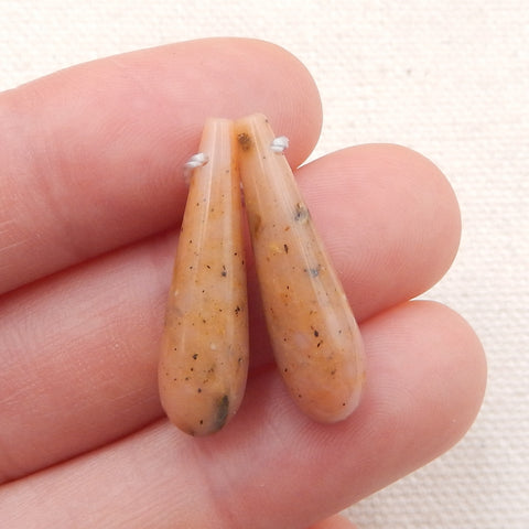 Natural Pink Opal Earring Beads 24x7mm, 2.3g