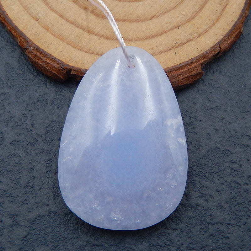 Natural Crystal Pendant Bead 37X26X10mm, 13.4g