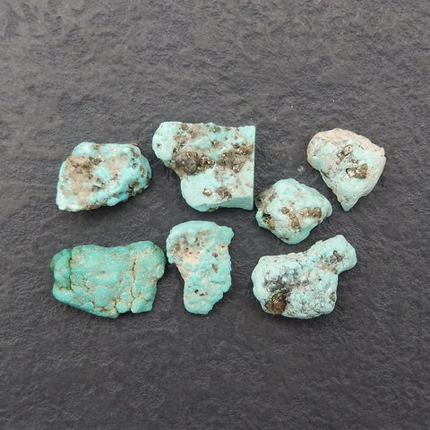 7 PCS Natural Turquoise Cabochon,16x14x6mm,12x10x5mm, 9.2g