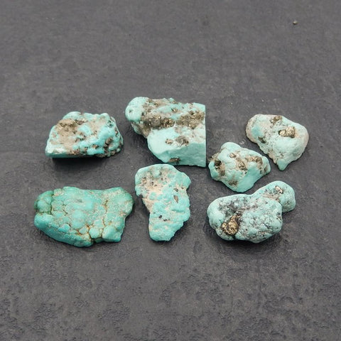 7 PCS Natural Turquoise Cabochon,16x14x6mm,12x10x5mm, 9.2g