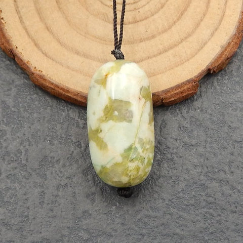 Natural Amazonite Pendant Bead 29x14x14mm, 10.5g