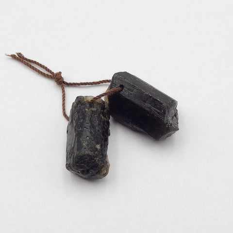 Natural Tourmaline Earring Beads 22x14x12mm, 11.8g