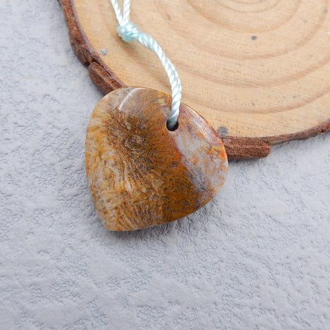 Natural Ocean Jasper Pendant Bead 23x7mm, 5.5g