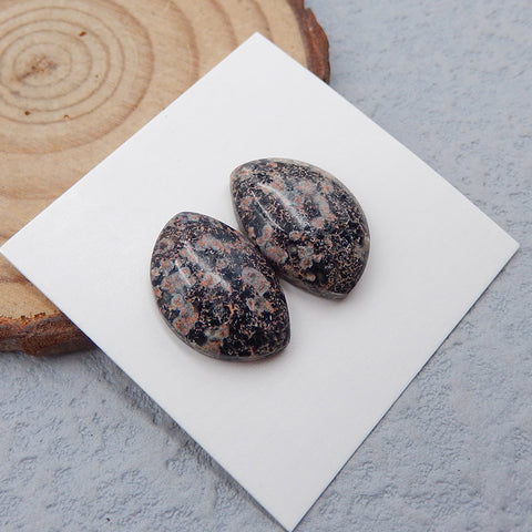 Cabochon Obsidienne Flocon de Neige Naturelle 17x12x4mm,2.6g