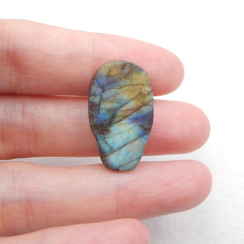 Cabochon de pierre précieuse de crâne de Labradorite naturelle, 24x14x8 mm, 4,77 g