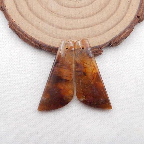 Natural Ocean Jasper Earring Beads 31x12x4mm, 5.1g