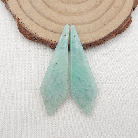 Natural Amazonite Earring Beads 40x12x4mm, 4.0g