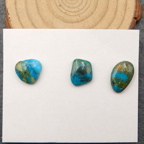 3 PCS Natural Blue Opal Cabochon,15x10x4mm, 4g