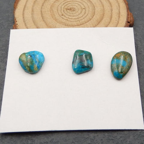 3 PCS Natural Blue Opal Cabochon,15x10x4mm, 4g