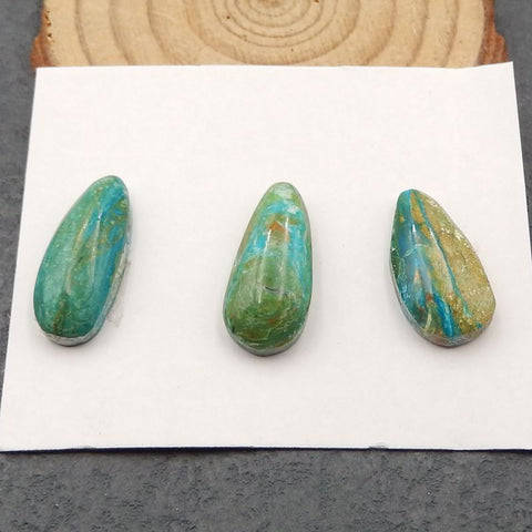 3 PCS Natural Blue Opal Cabochons,22x10x6mm, 6g