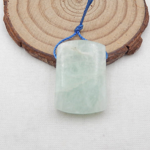 Perle pendentif en pierre précieuse de fluorite naturelle, 28x19x8mm, 10g