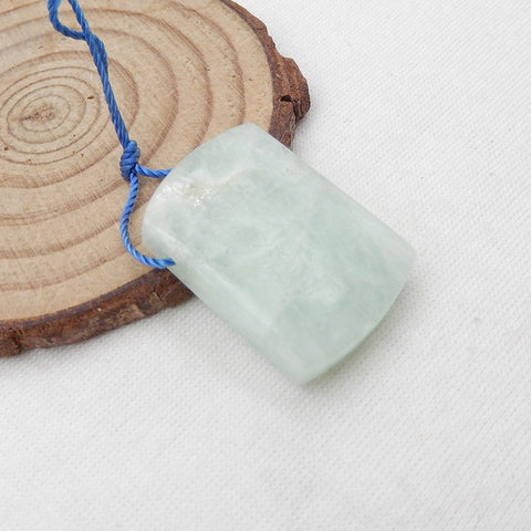 Perle pendentif en pierre précieuse de fluorite naturelle, 28x19x8mm, 10g