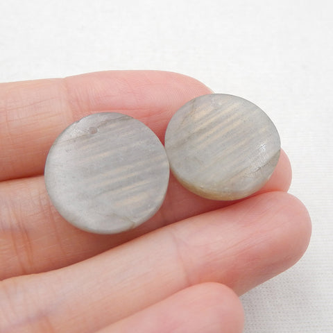 Natural Labradorite Earring Beads 18x17x4mm, 6.4g