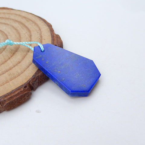 Natural Lapis Lazuli Pendant Bead 25x17x3mm, 3.1g