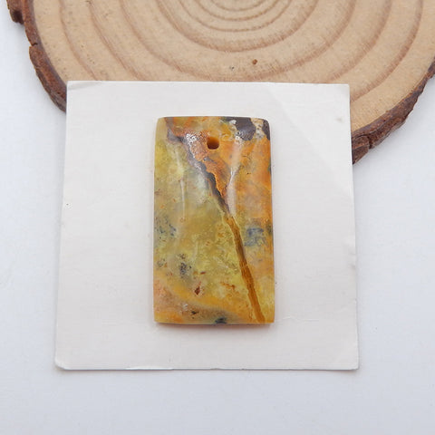 Natural Yellow Opal Pendant Bead 28x16x5mm, 3.4g