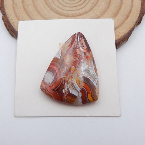 Natural Crazy Lace Agate Cabochon 28x22x5mm, 4.7g