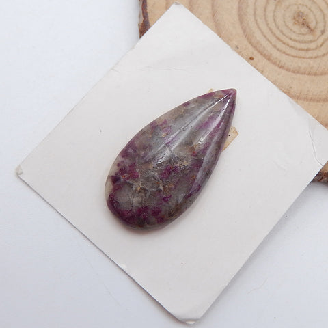 Natural Pink Tourmaline Cabochon 29x15x5mm, 3.6g