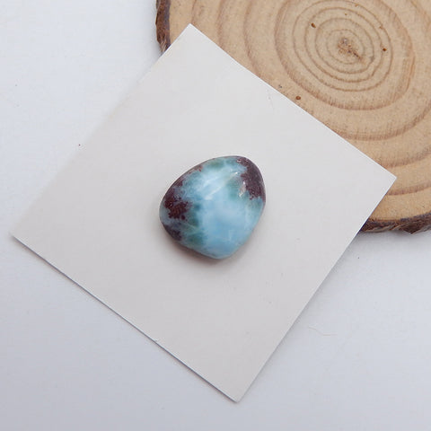 Natural Larimar Cabochon 15x13x6mm, 2.3g