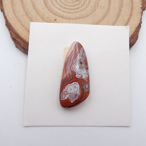 Natural Crazy Lace Agate Cabochon 25x11x5mm, 2.2g